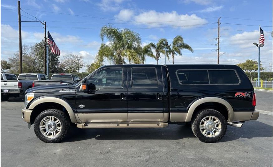 2012 Ford F250 Super Duty Crew Cab KING RANCH 4X4 BACK UP CAM CAMPER SHELL CLEAN